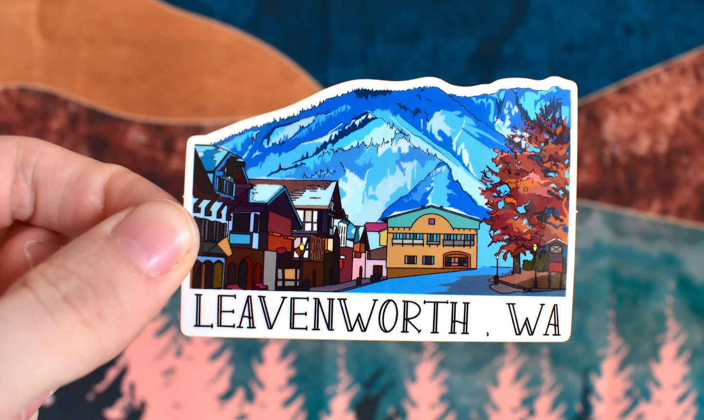 Leavenworth, Washington Sticker | Bavarian City Vinyl Decal