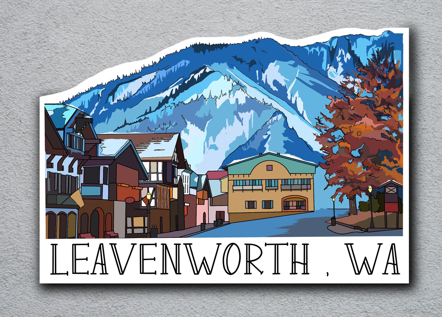 Leavenworth, Washington Sticker | Bavarian City Vinyl Decal