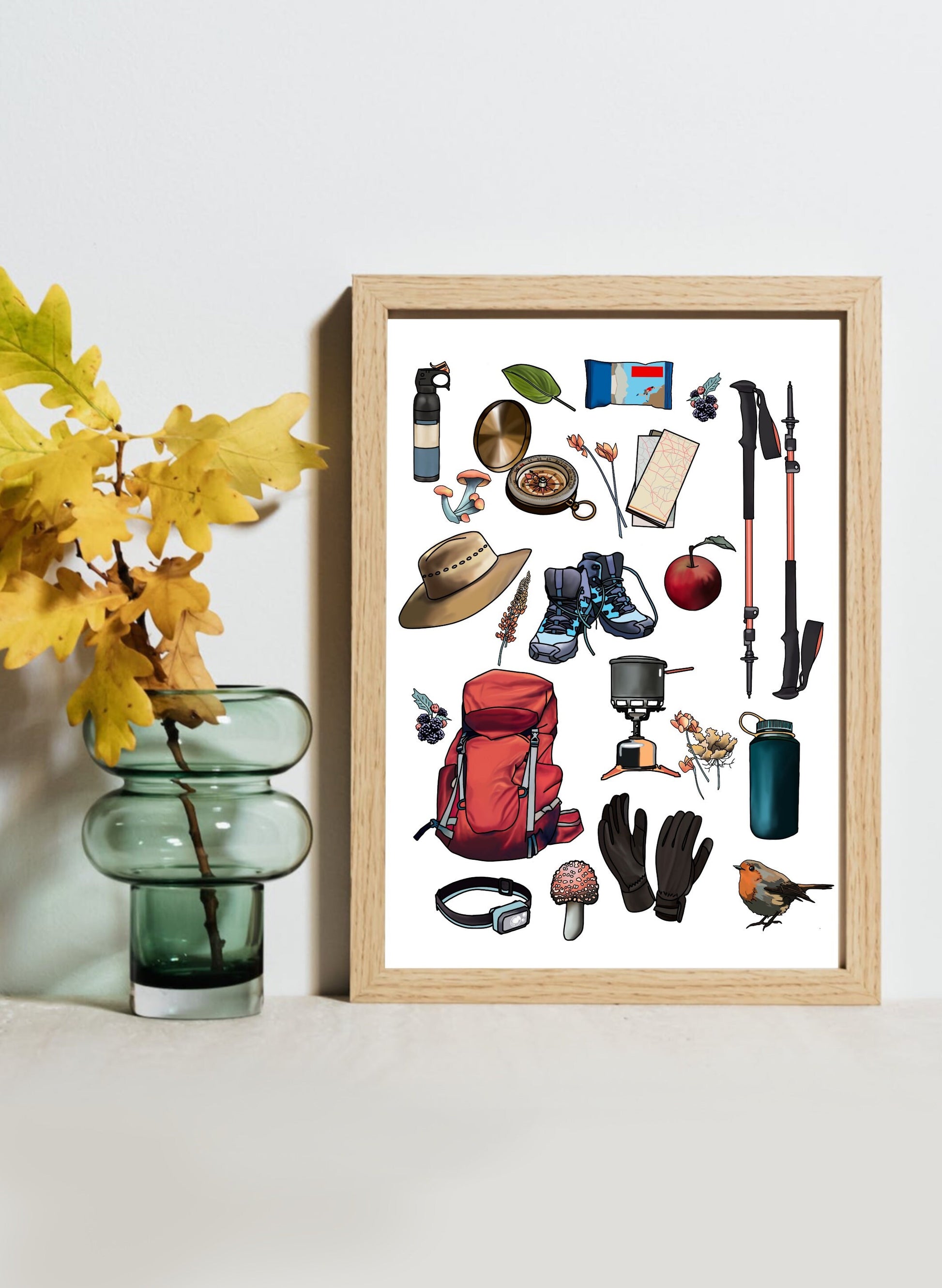 hiking gear poster
