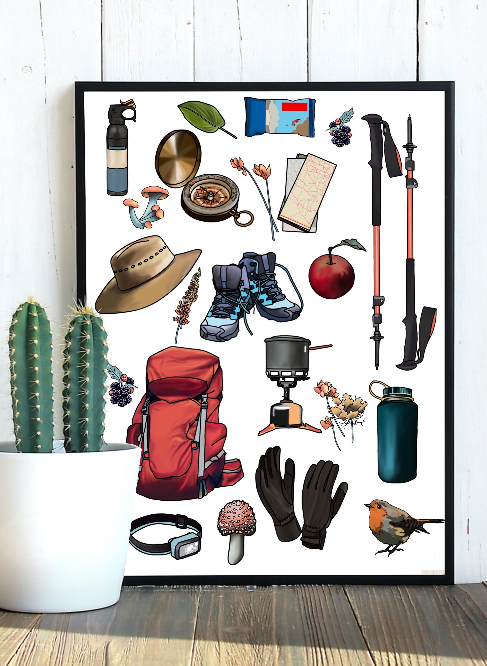 hiking poster art