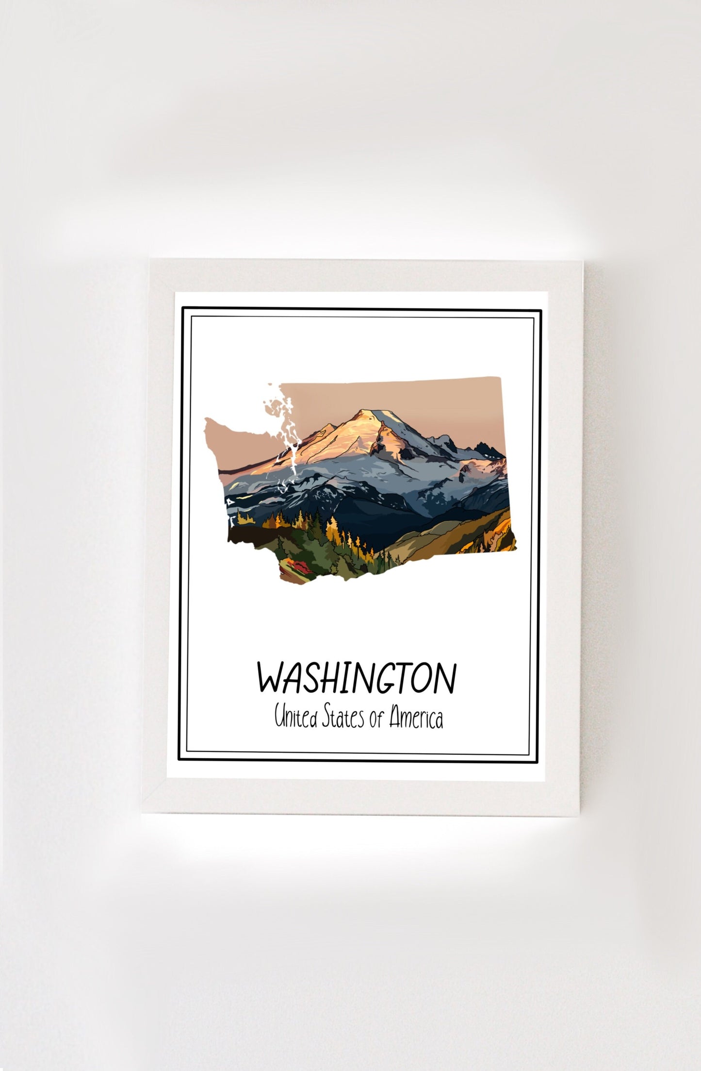 Washington Poster | State Travel Print