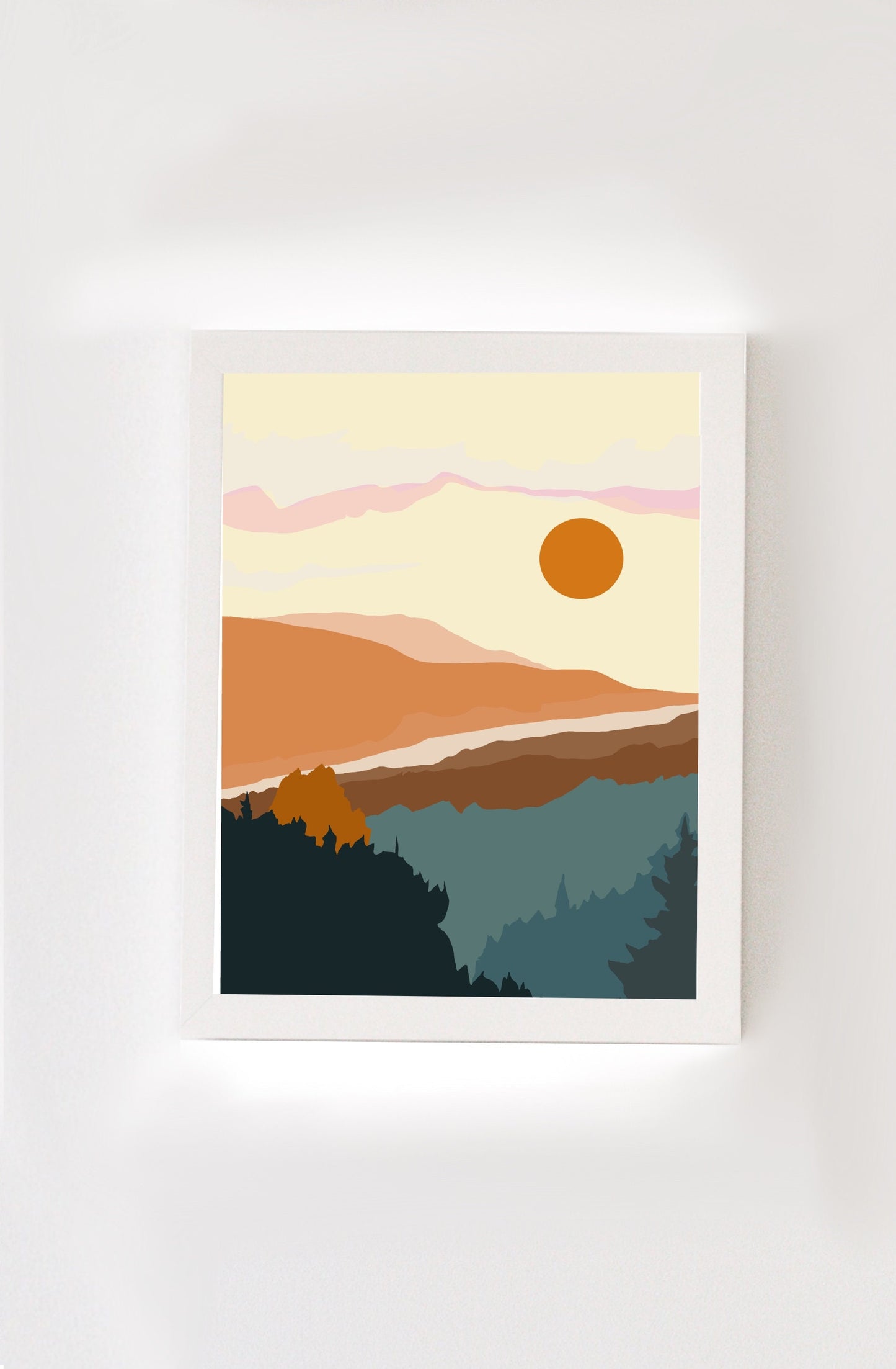 Columbia River Gorge | Washington and Oregon Graphic Art Print