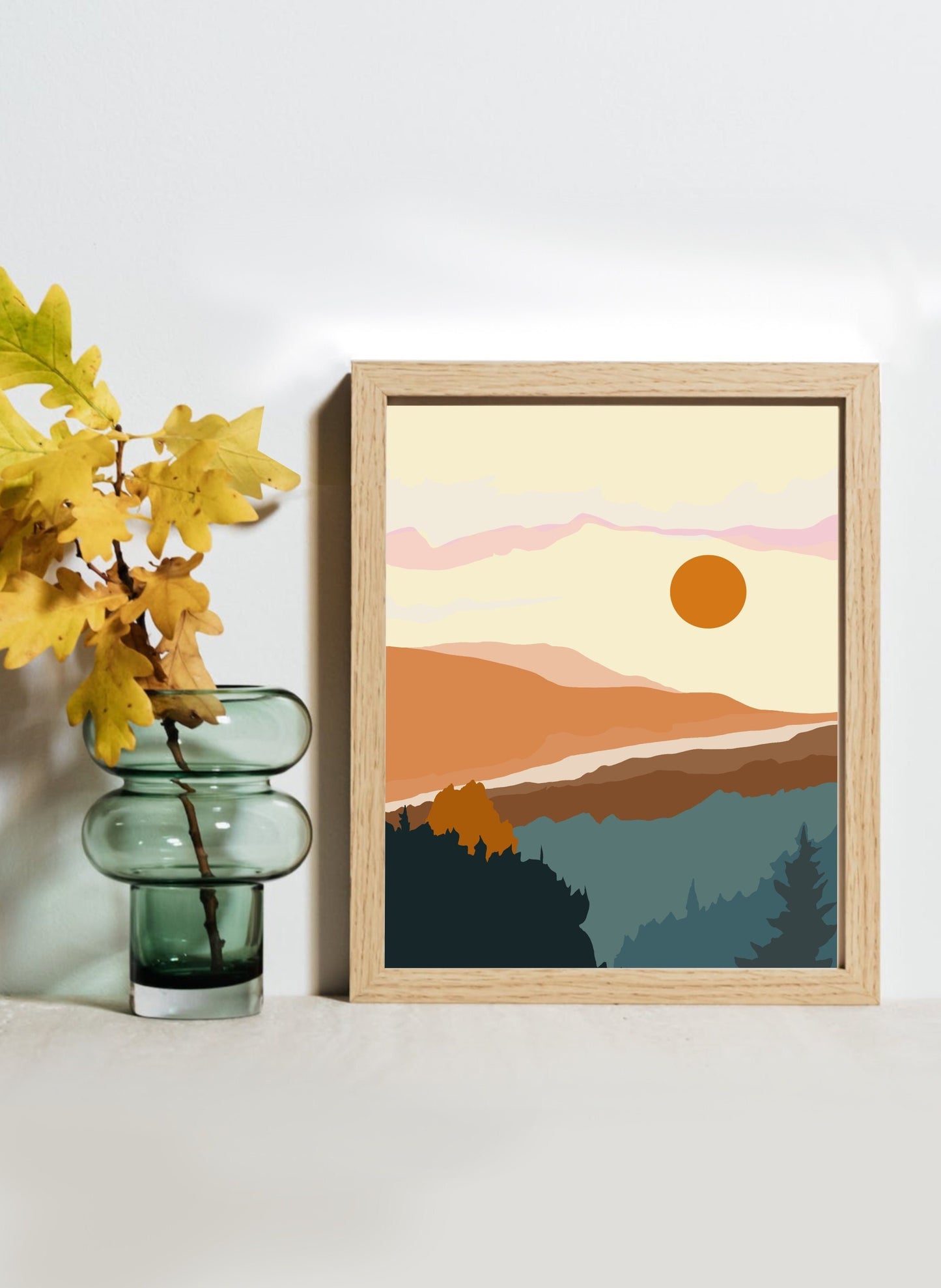 Columbia River Gorge | Washington and Oregon Graphic Art Print