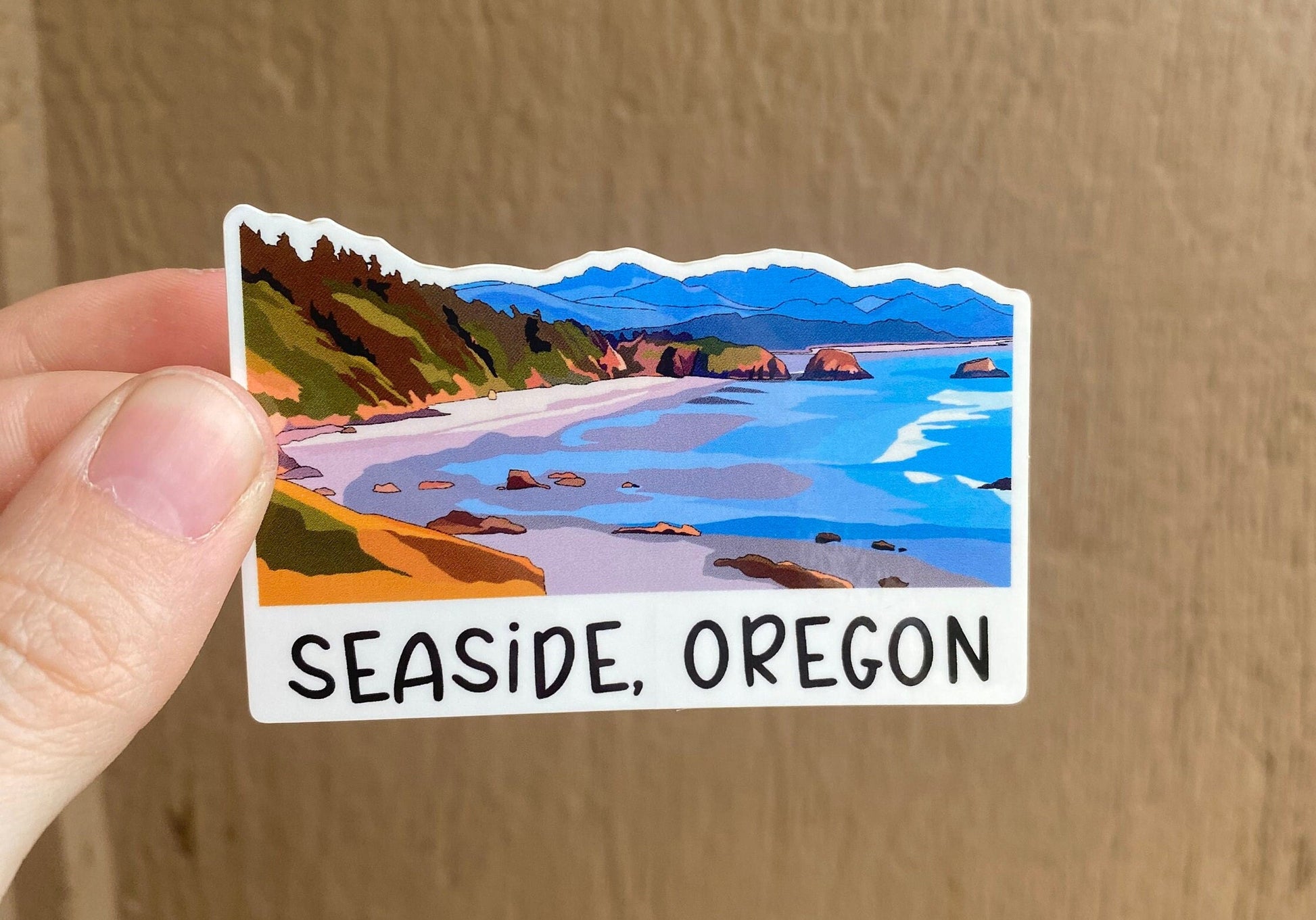 Seaside, Oregon Sticker - Oregon Coast City Vinyl Decal, Waterproof Outdoor Use, UV resistant Decal, Pacific Northwest