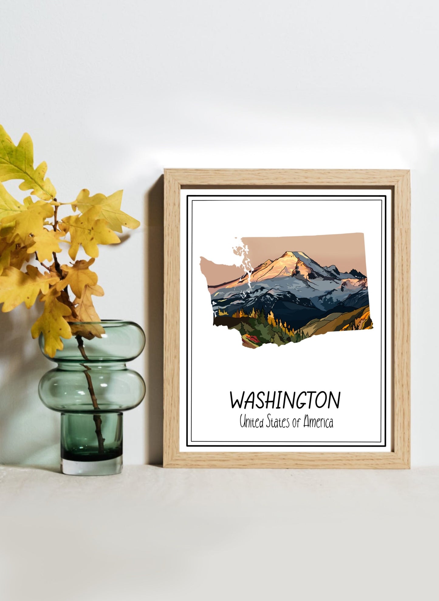 Washington Poster | State Travel Print