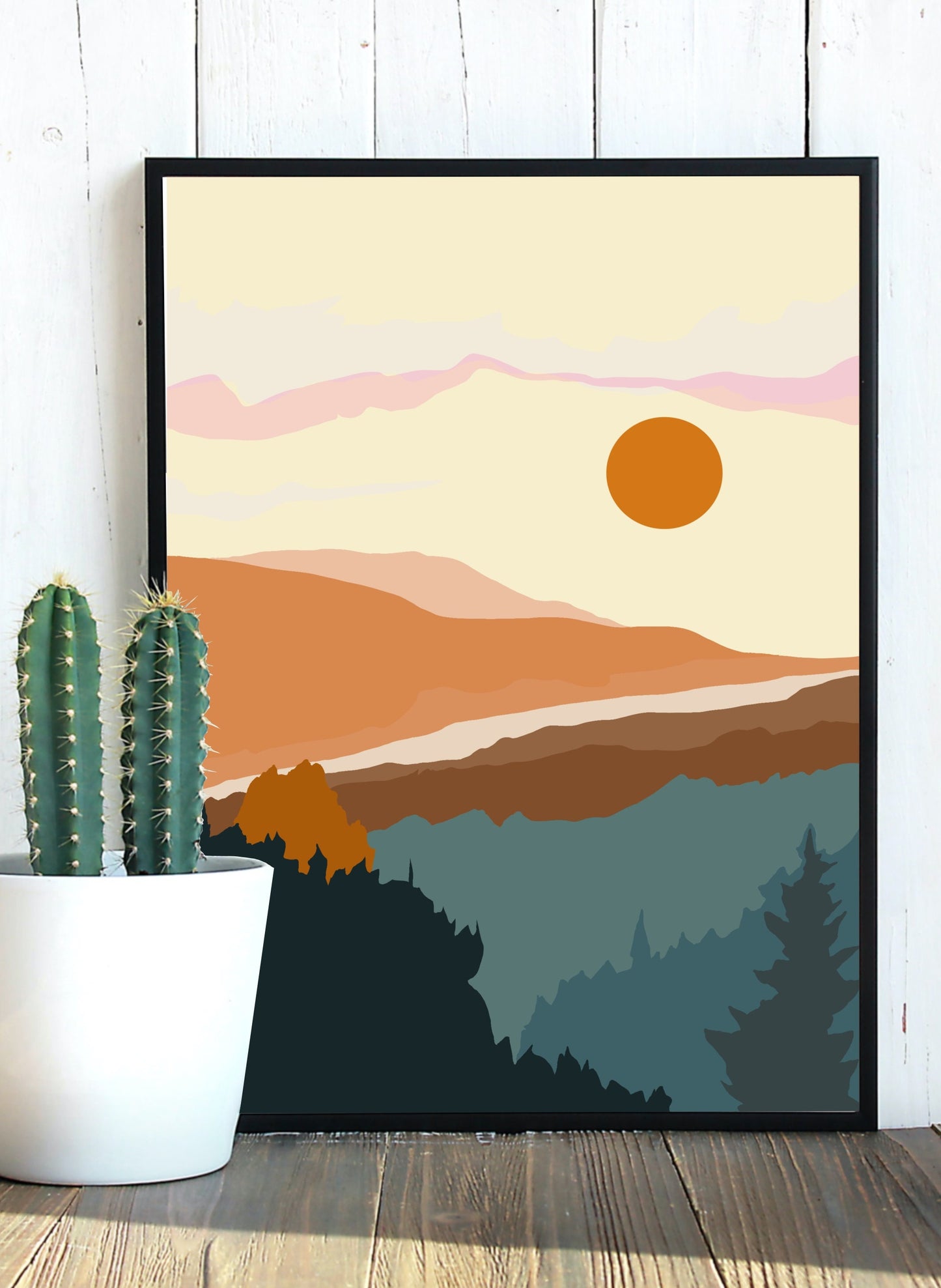 Columbia River Gorge | Washington and Oregon Graphic Art Print
