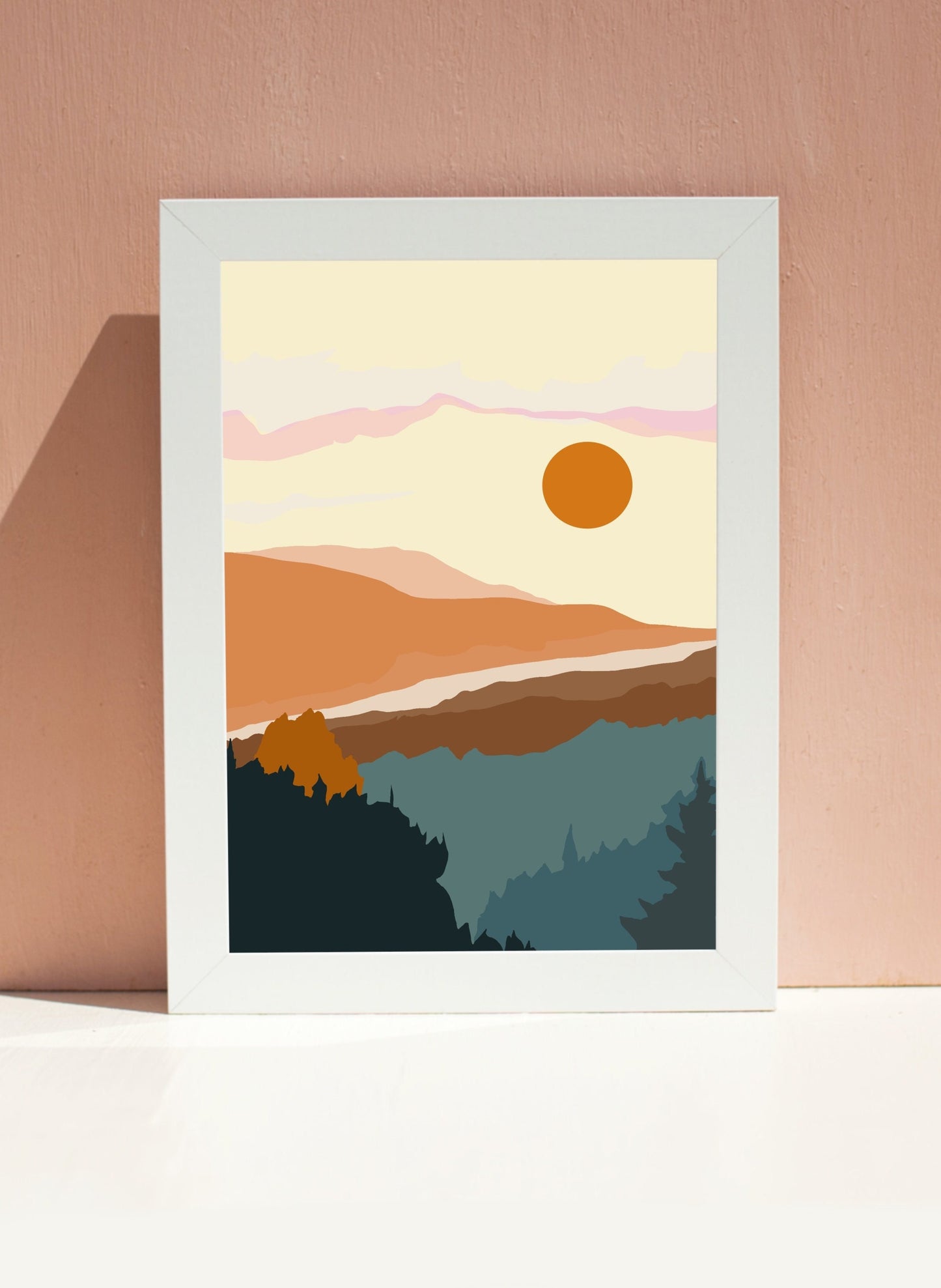 Columbia River Gorge | Washington and Oregon Graphic Art Print