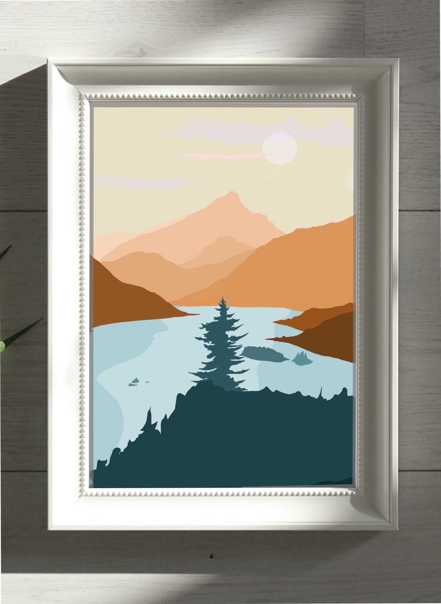 Mountain Landscape | Graphic Art Print in Multiple Sizes