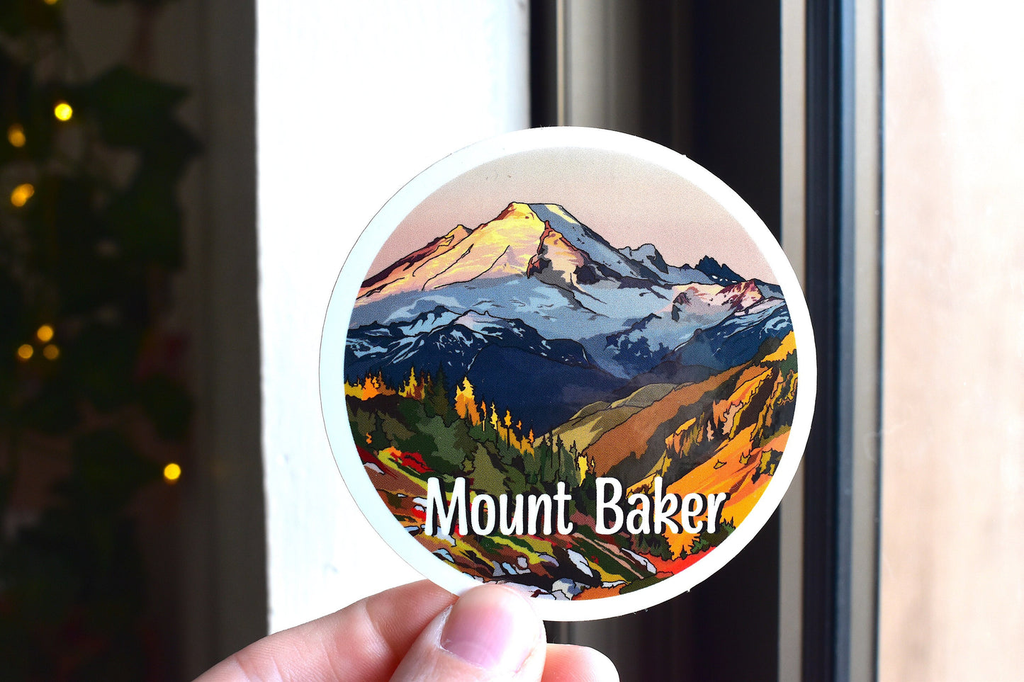 Mount Baker, Washington Sticker - North Cascades mountains sticker, Vinyl Decal, Waterproof Outdoor Use, UV resistant Decal