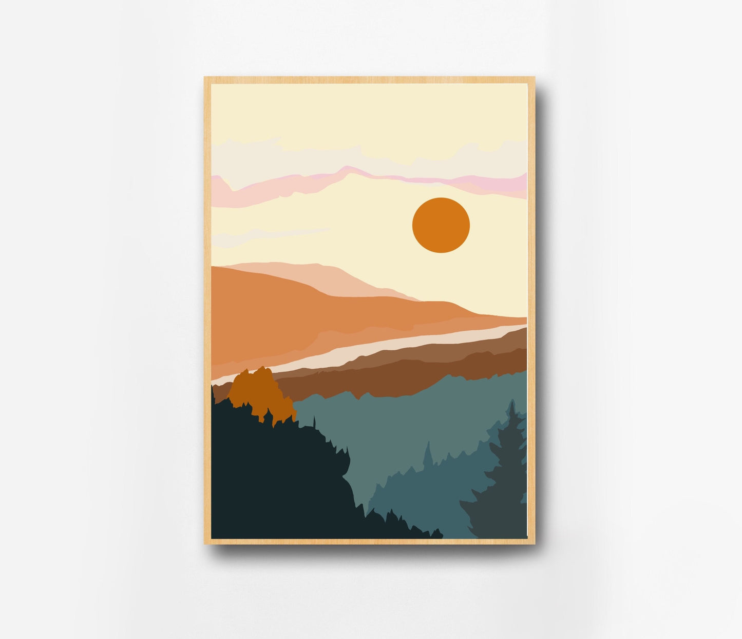 Columbia River Gorge | Washington and Oregon Graphic Art Print