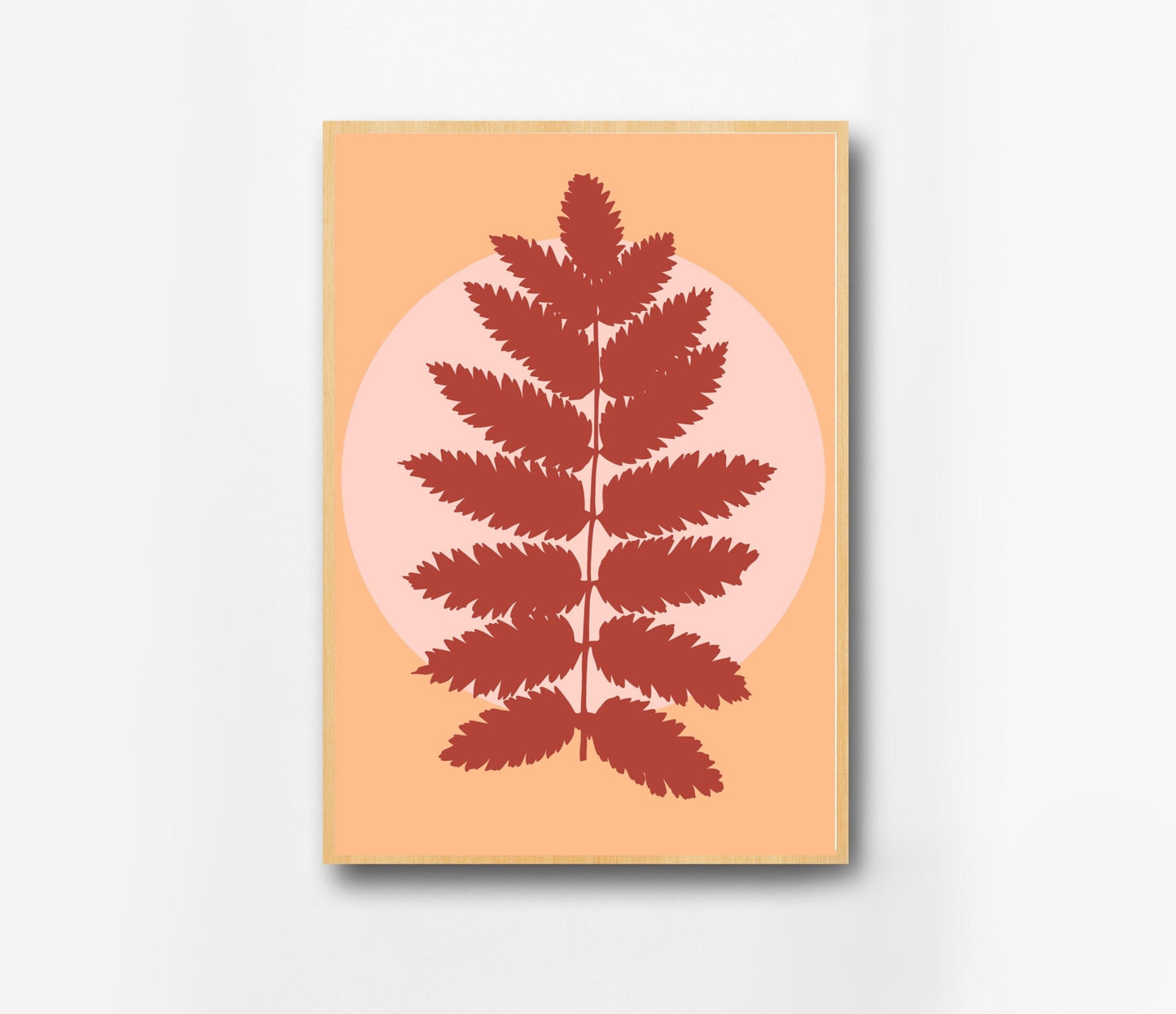 Pink and Yellow Graphic Leaf Print | Graphic Floral Print