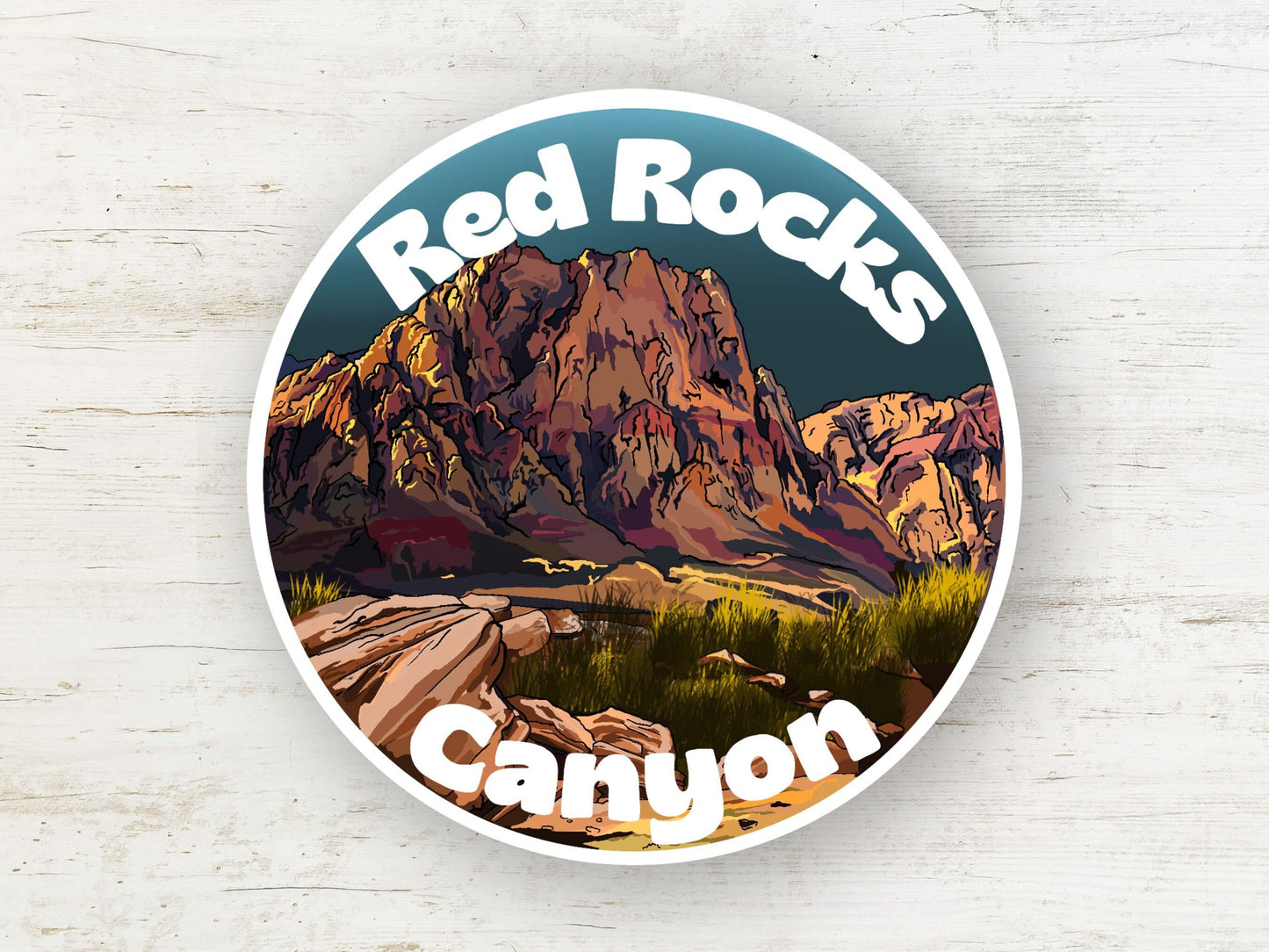 Red Rocks Canyon Sticker | National Parks Vinyl Decal