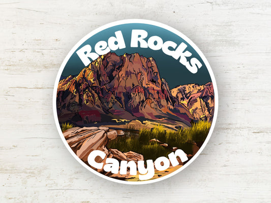 Red Rocks Canyon Sticker | National Parks Vinyl Decal